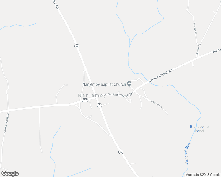 map of restaurants, bars, coffee shops, grocery stores, and more near 2910 Baptist Church Road in Nanjemoy