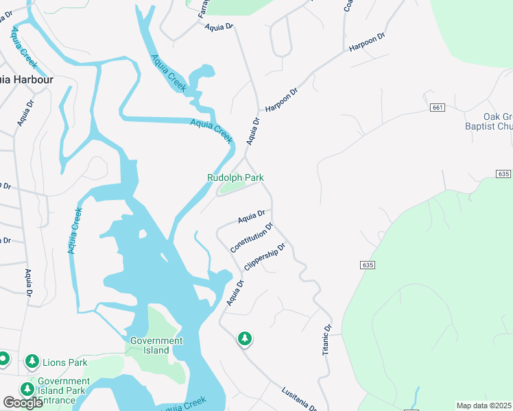 map of restaurants, bars, coffee shops, grocery stores, and more near 3205 Aquia Drive in Stafford