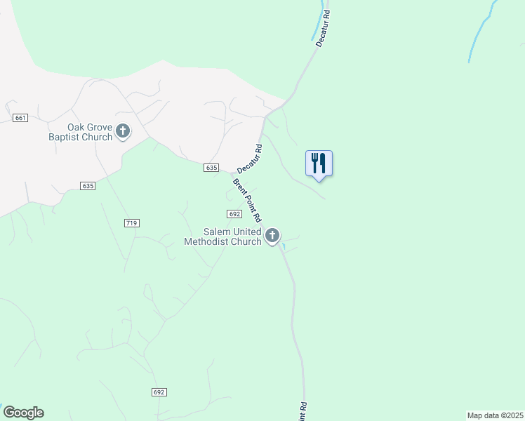 map of restaurants, bars, coffee shops, grocery stores, and more near 47 Brent Point Road in Stafford