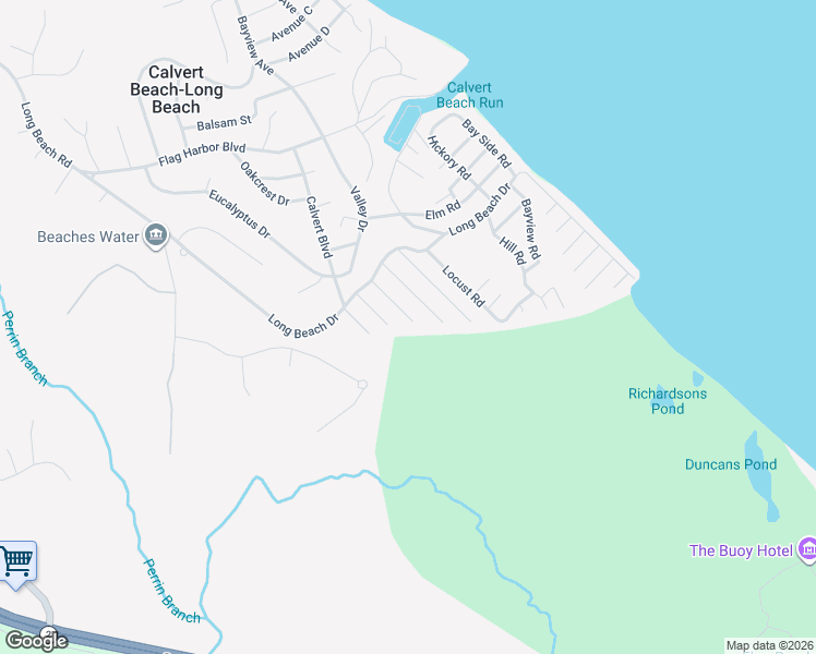 map of restaurants, bars, coffee shops, grocery stores, and more near 6051 Evergreen Road in Saint Leonard