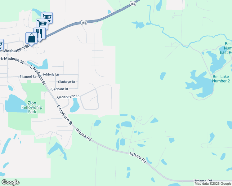 map of restaurants, bars, coffee shops, grocery stores, and more near 2 Mozart Place in Millstadt