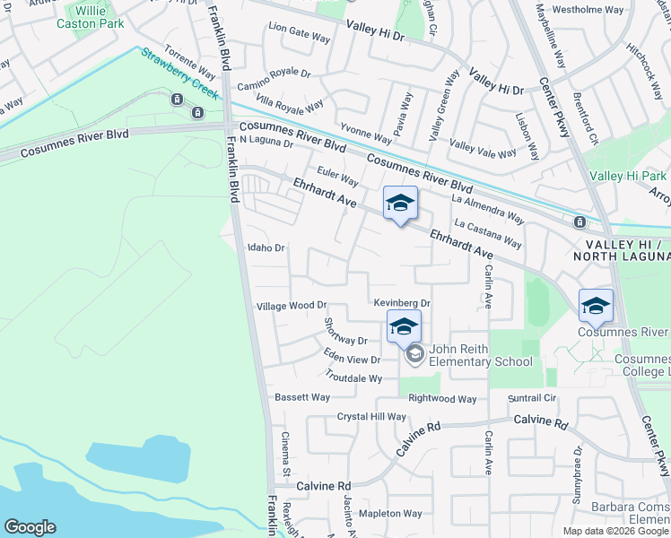 map of restaurants, bars, coffee shops, grocery stores, and more near 5 Malino Court in Sacramento