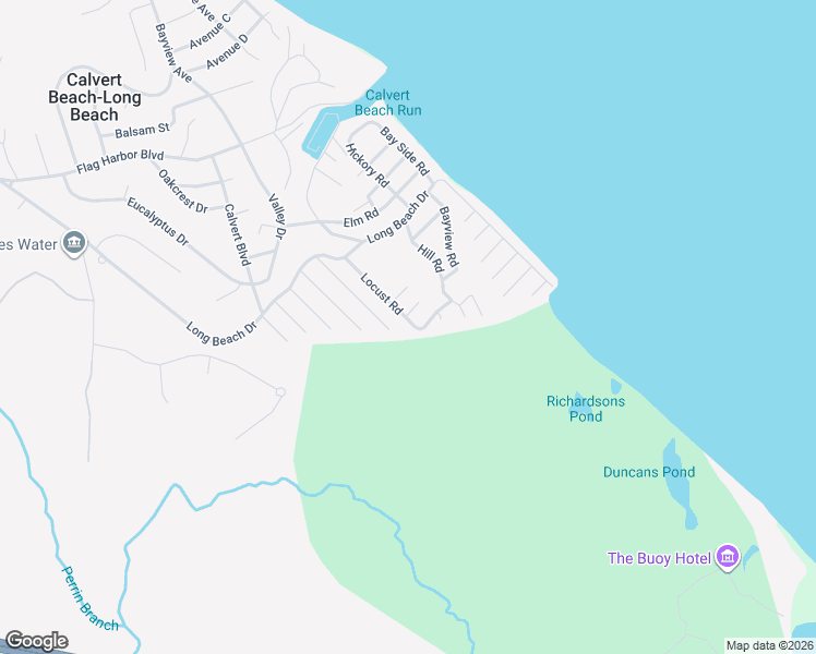 map of restaurants, bars, coffee shops, grocery stores, and more near 6083 Locust Road in Saint Leonard