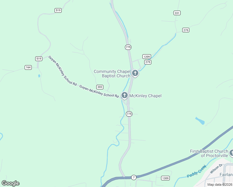 map of restaurants, bars, coffee shops, grocery stores, and more near 1363 Ohio 775 in Proctorville