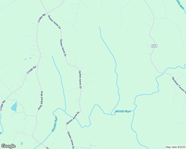 map of restaurants, bars, coffee shops, grocery stores, and more near 425 Queen Anne Drive in Fredericksburg