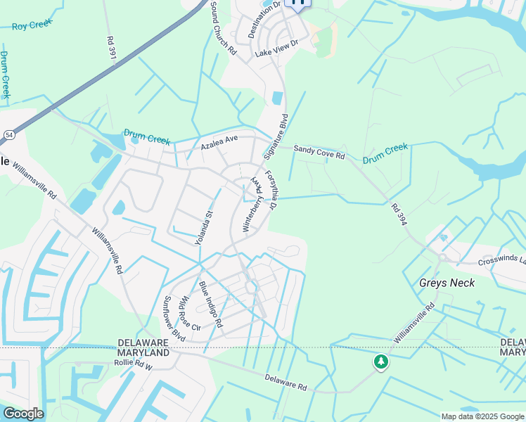 map of restaurants, bars, coffee shops, grocery stores, and more near 31454 Forsythia Drive in Selbyville