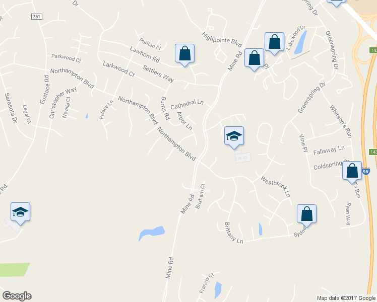 map of restaurants, bars, coffee shops, grocery stores, and more near 83 Northampton Boulevard in Stafford