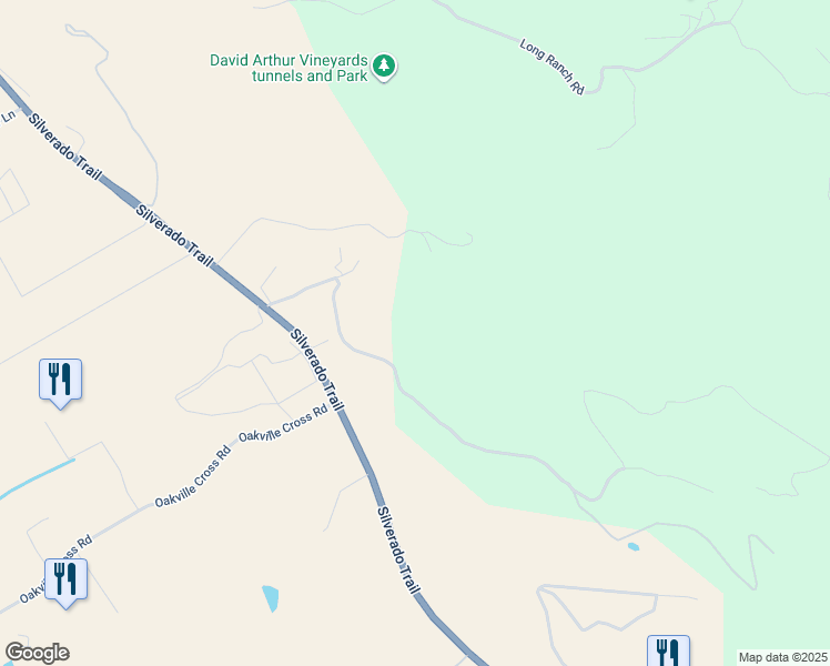 map of restaurants, bars, coffee shops, grocery stores, and more near 7760 Silverado Trail in Napa