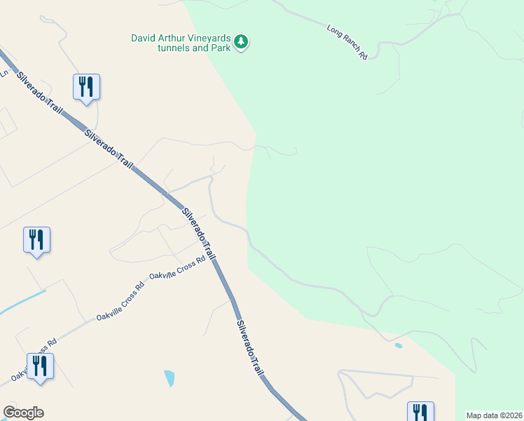 map of restaurants, bars, coffee shops, grocery stores, and more near 7760 Silverado Trail in Napa