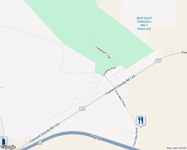map of restaurants, bars, coffee shops, grocery stores, and more near 3523 El Dorado Dr in Cañon City