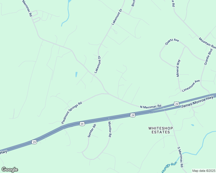 map of restaurants, bars, coffee shops, grocery stores, and more near 17653 North Merrimac Road in Culpeper