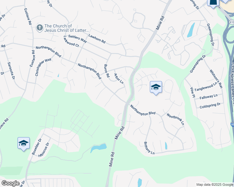 map of restaurants, bars, coffee shops, grocery stores, and more near 77 Northampton Blvd in Stafford
