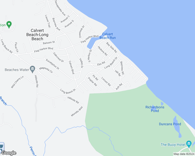 map of restaurants, bars, coffee shops, grocery stores, and more near 6030 Fir Road in Saint Leonard