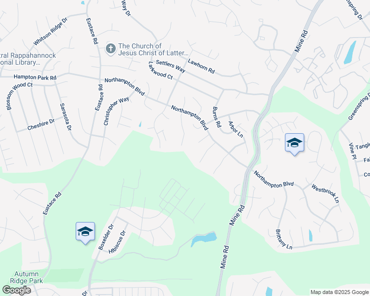 map of restaurants, bars, coffee shops, grocery stores, and more near 23 Remington Court in Stafford