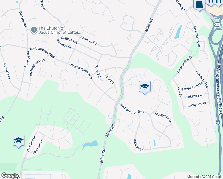 map of restaurants, bars, coffee shops, grocery stores, and more near 4 Old English Way in Stafford