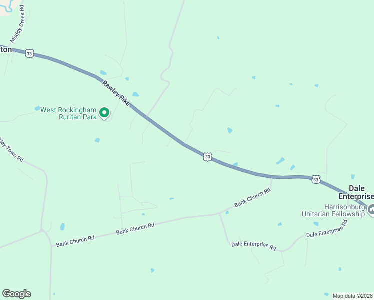 map of restaurants, bars, coffee shops, grocery stores, and more near 5017 Rawley Pike in Harrisonburg