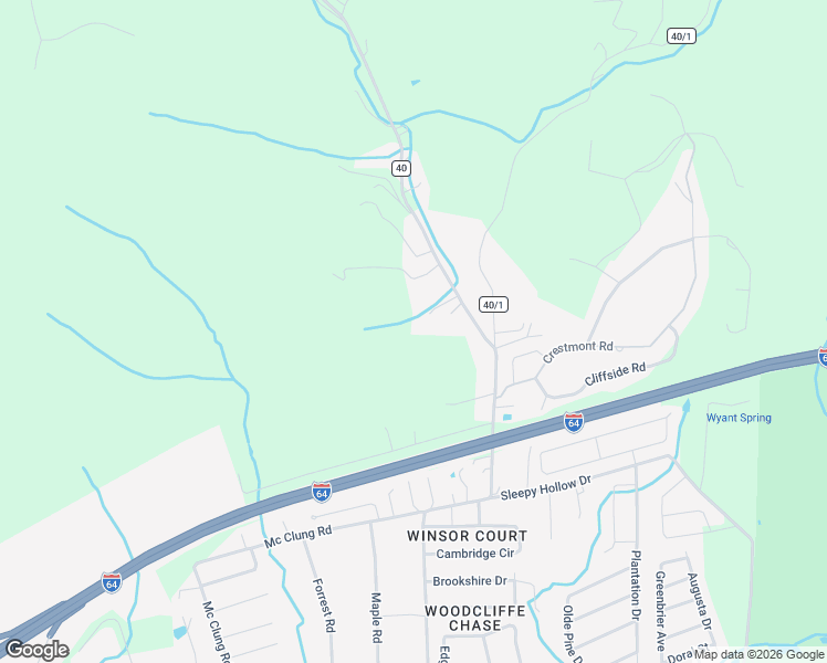 map of restaurants, bars, coffee shops, grocery stores, and more near 427 Cow Creek Road in Hurricane