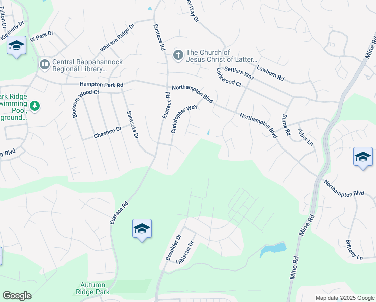 map of restaurants, bars, coffee shops, grocery stores, and more near 13 Queens Mill Court in Stafford