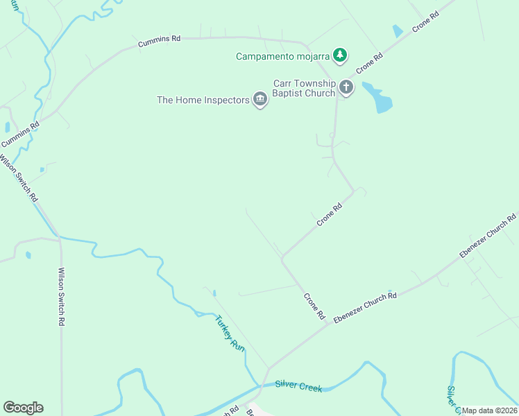 map of restaurants, bars, coffee shops, grocery stores, and more near 3405 Crone Road in Borden