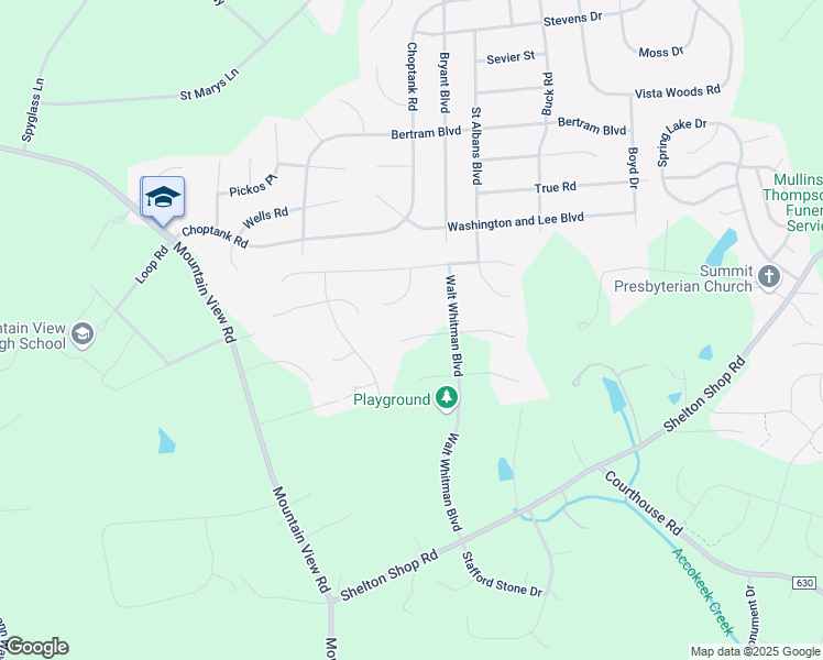 map of restaurants, bars, coffee shops, grocery stores, and more near 6 Longfellow Court in Stafford