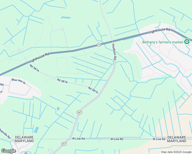 map of restaurants, bars, coffee shops, grocery stores, and more near 37190 Florian Way in Selbyville