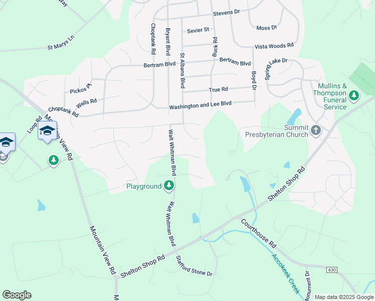 map of restaurants, bars, coffee shops, grocery stores, and more near 3 Irving Court in Stafford