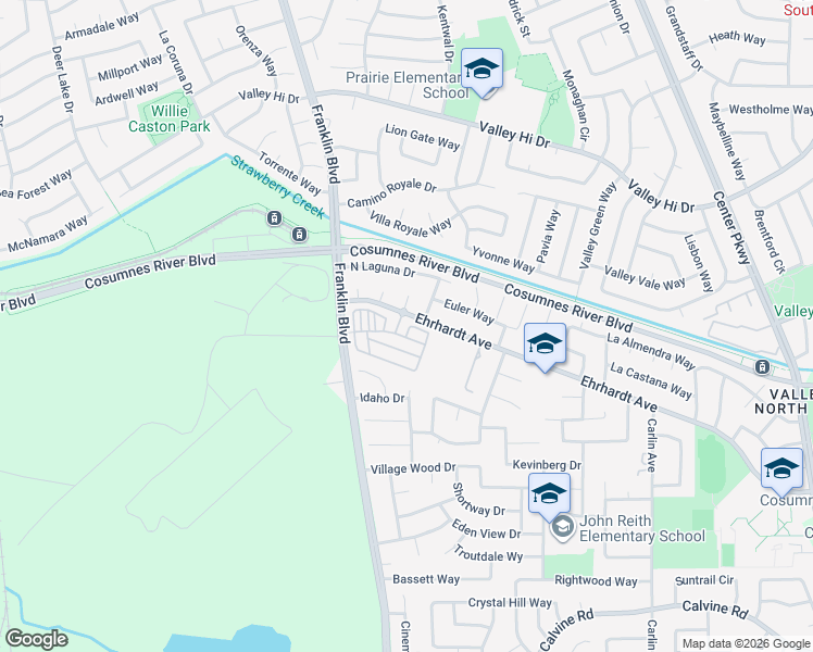 map of restaurants, bars, coffee shops, grocery stores, and more near 8218 Winterhead Lane in Sacramento