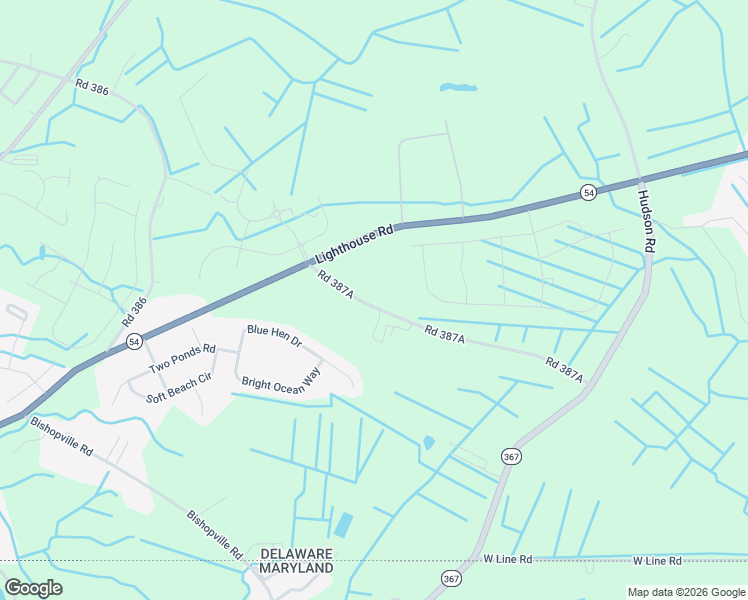 map of restaurants, bars, coffee shops, grocery stores, and more near 32130 Road 387A in Selbyville