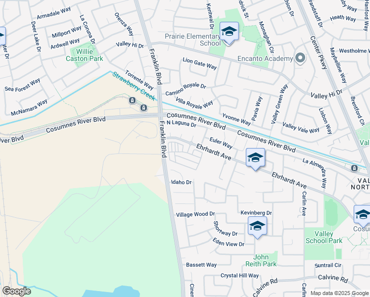 map of restaurants, bars, coffee shops, grocery stores, and more near 8218 Winterhead Lane in Sacramento