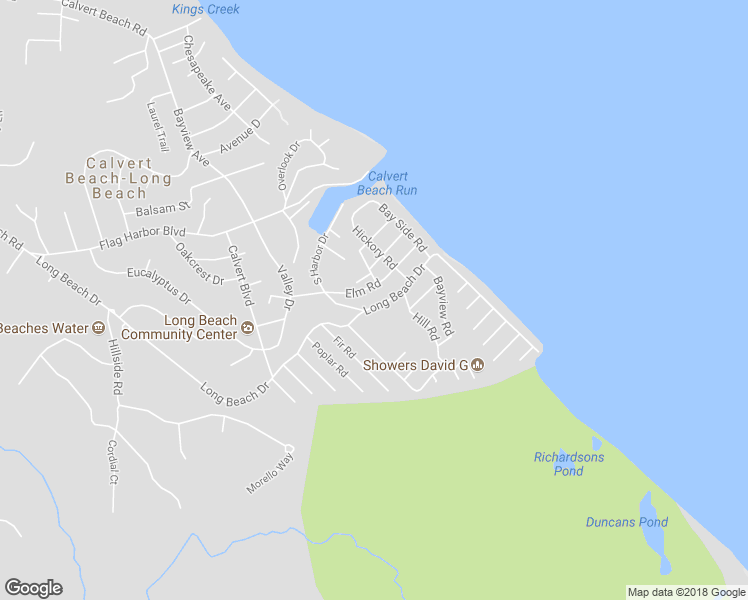 map of restaurants, bars, coffee shops, grocery stores, and more near 6390 Long Beach Drive in Saint Leonard