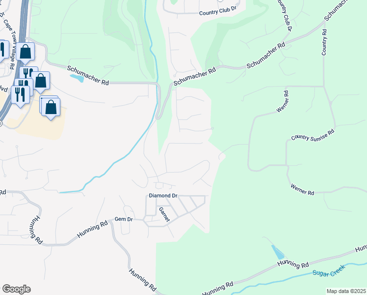 map of restaurants, bars, coffee shops, grocery stores, and more near 5424 Gravois Road in House Springs