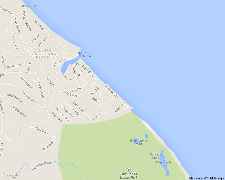 map of restaurants, bars, coffee shops, grocery stores, and more near 6534 Long Beach Dr in Calvert Beach-Long Beach