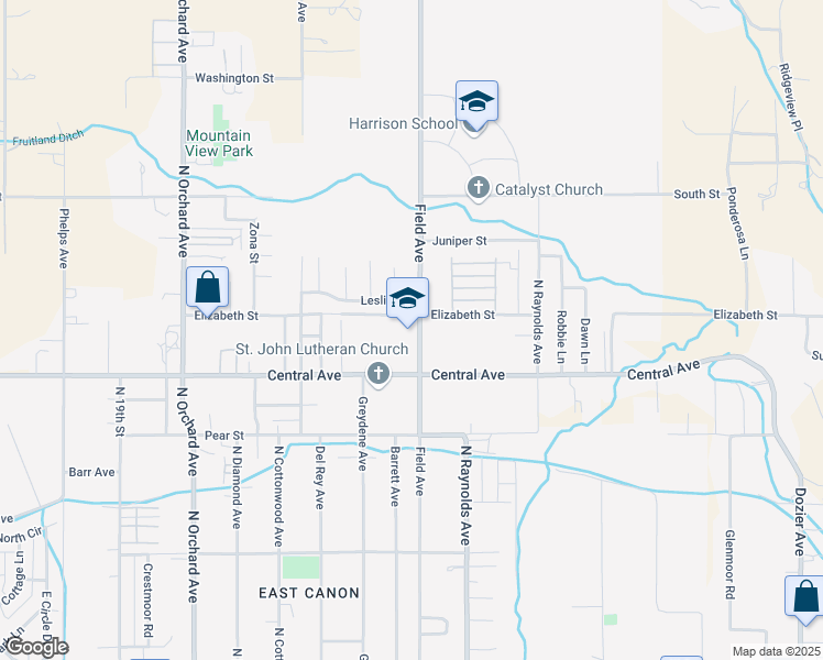 map of restaurants, bars, coffee shops, grocery stores, and more near 809 Field Avenue in Cañon City