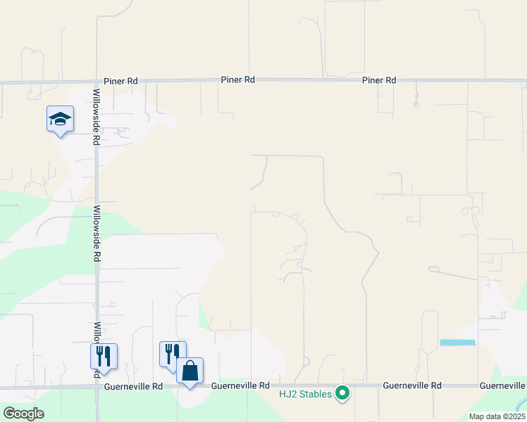 map of restaurants, bars, coffee shops, grocery stores, and more near 3288 Oak Farm Lane in Santa Rosa