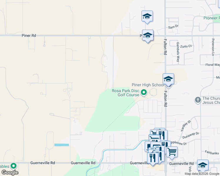 map of restaurants, bars, coffee shops, grocery stores, and more near 1751 Paradise Lane in Santa Rosa