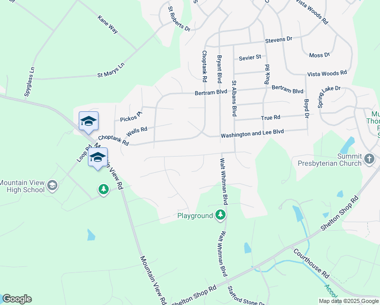 map of restaurants, bars, coffee shops, grocery stores, and more near 22 Montgomery Drive in Stafford
