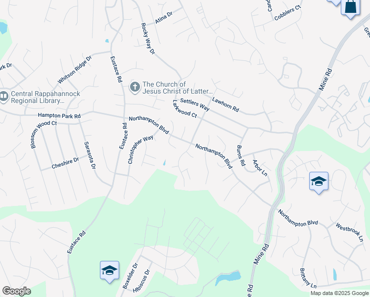 map of restaurants, bars, coffee shops, grocery stores, and more near 4 Palace Lane in Stafford