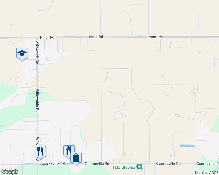 map of restaurants, bars, coffee shops, grocery stores, and more near 3288 Oak Farm Lane in Santa Rosa