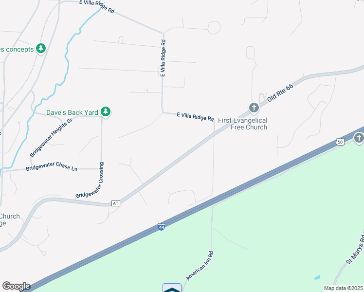 map of restaurants, bars, coffee shops, grocery stores, and more near 673 Highway AT in Villa Ridge
