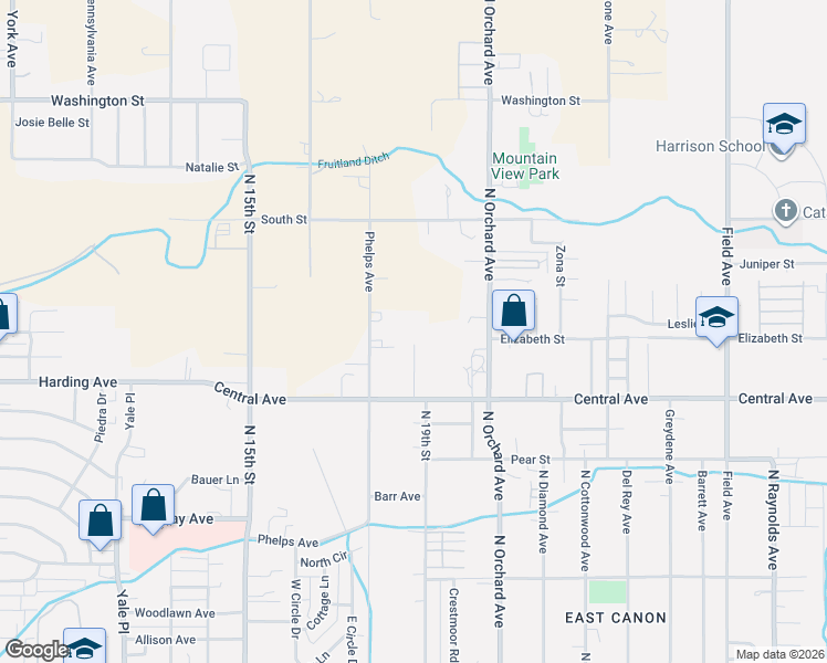map of restaurants, bars, coffee shops, grocery stores, and more near 818 Della Vista Lane in Cañon City