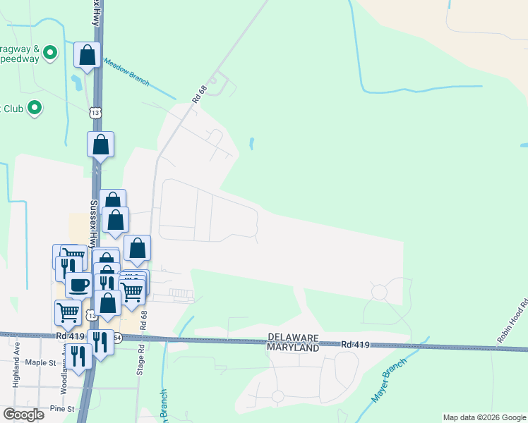 map of restaurants, bars, coffee shops, grocery stores, and more near 11667 Buckingham Drive in Delmar