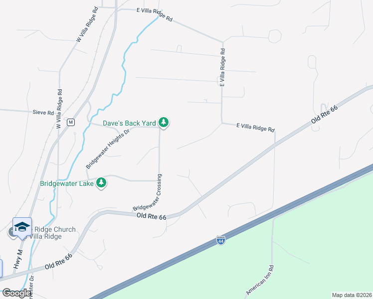 map of restaurants, bars, coffee shops, grocery stores, and more near 9 Dover Lane in Villa Ridge