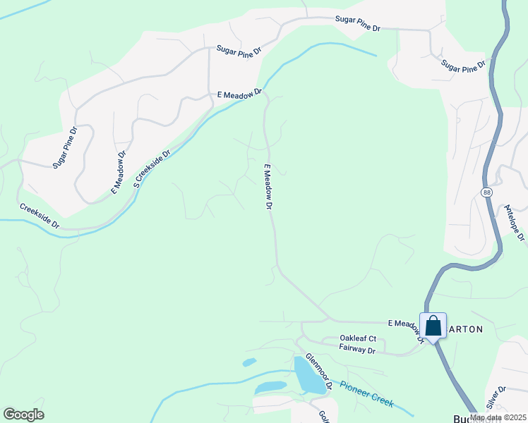map of restaurants, bars, coffee shops, grocery stores, and more near 26086 Meadow Drive in Pioneer
