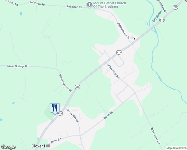 map of restaurants, bars, coffee shops, grocery stores, and more near 1773 Clover Hill Road in Dayton