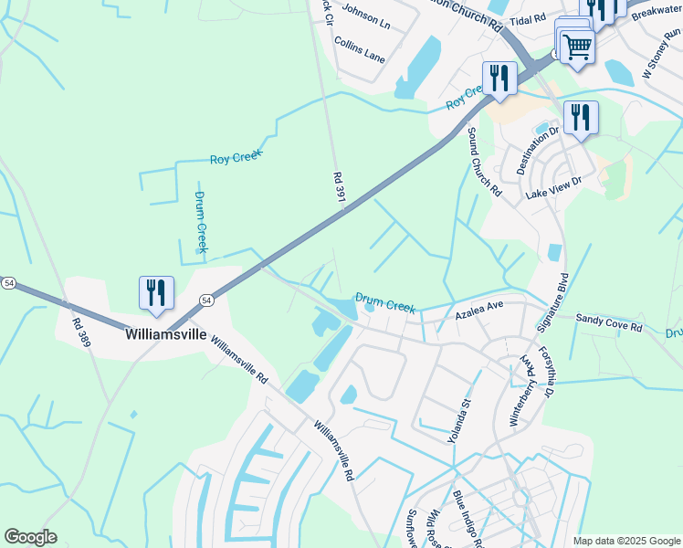 map of restaurants, bars, coffee shops, grocery stores, and more near 29084 Sea Bird Court in Selbyville