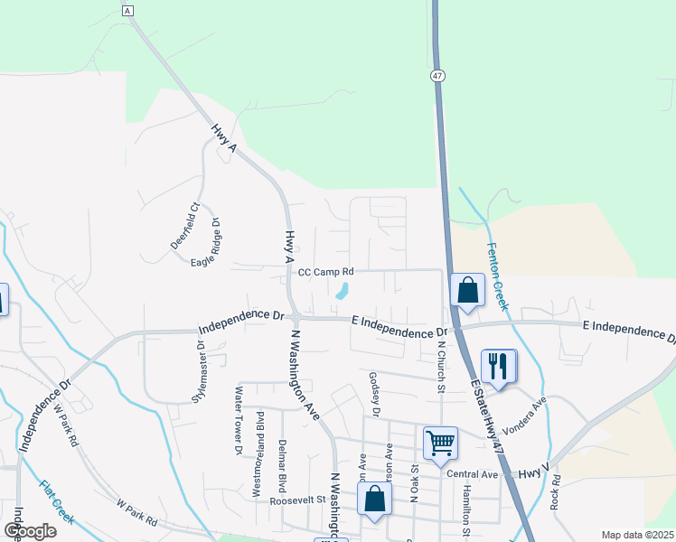 map of restaurants, bars, coffee shops, grocery stores, and more near 107 C C Camp Road in Union