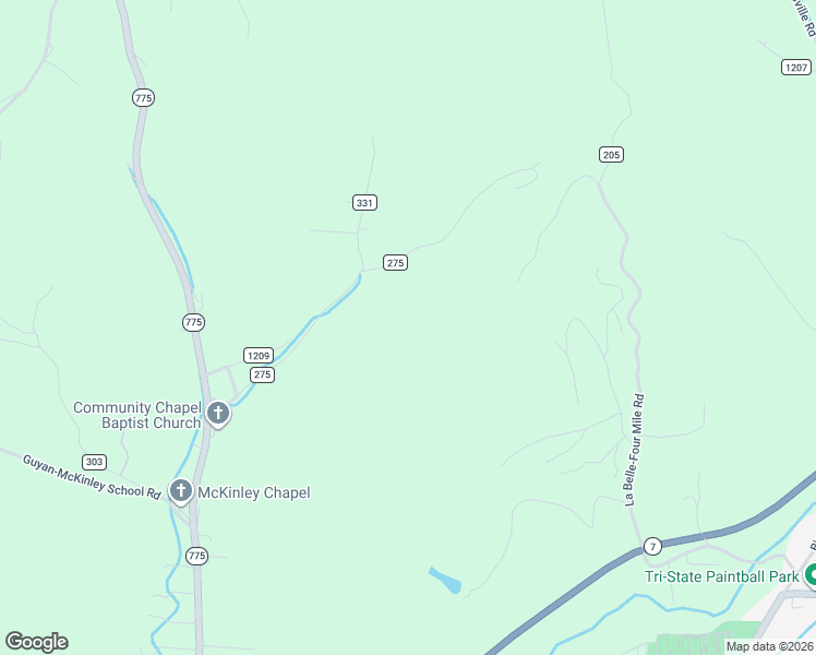 map of restaurants, bars, coffee shops, grocery stores, and more near 598 Township Road 275 in Proctorville