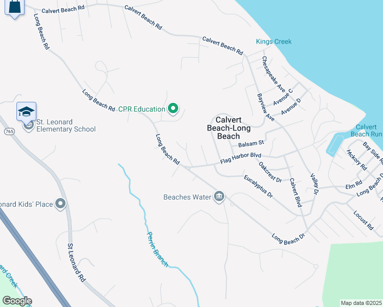 map of restaurants, bars, coffee shops, grocery stores, and more near 5664 Floral Circle in Saint Leonard