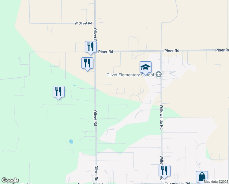 map of restaurants, bars, coffee shops, grocery stores, and more near 1817 Kimberly Lane in Santa Rosa