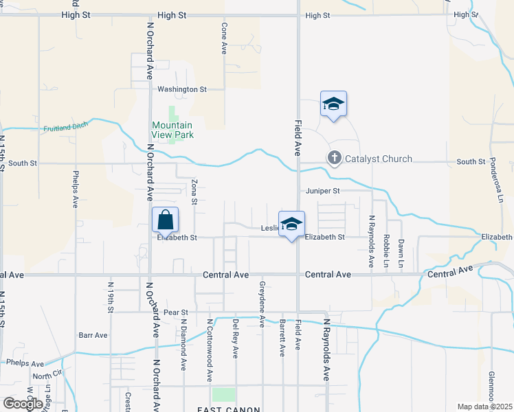 map of restaurants, bars, coffee shops, grocery stores, and more near 844 Heather Place in Cañon City